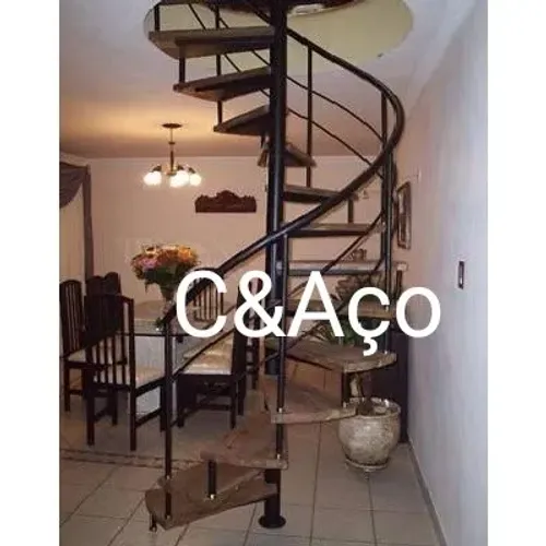 ESCADAS CARACOL E RETA EM FERRO PROMOÇÃO