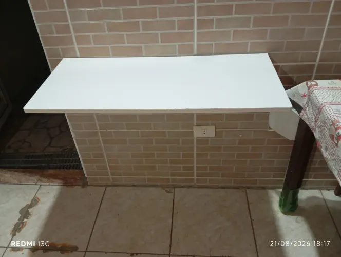 Mesa Dobrável de paredeRetrátil 90x40 Moderna Cozinha Sala Escritório Quarto A Retirar
