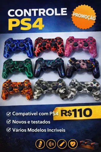 Controle PS4 Sem Fio Sony ( Novos )