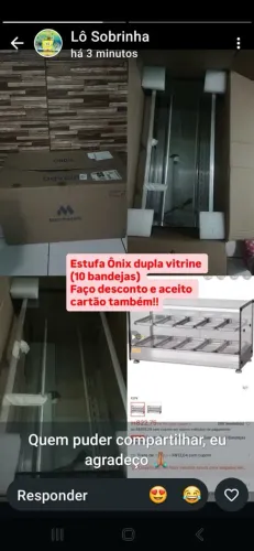 Estufa ônix com 10 bandeijas