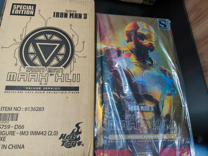 Hot toys Mark 42 2.0 diecast leds com USB ironman Tony Stark versão deluxe Special edition