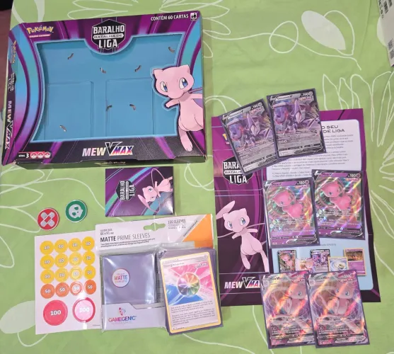 Baralho Mew Vmax Batalha de Liga Pokemon + 100 Sleeves