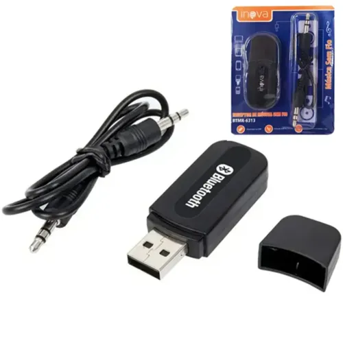 Adaptador Receptor Bluetooth USB para Som de Carro e Áudio - Inova