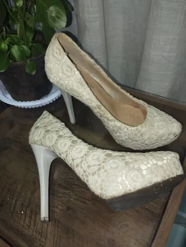 Scarpin Forrado de renda