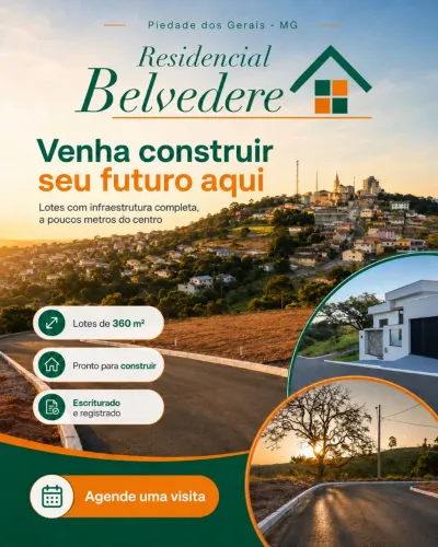 Residencial Belvedere - Lotes de 360 m² perto do centro