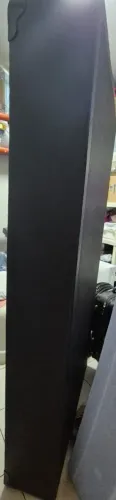 Cama box solteiro, pouquíssimo uso, cor preta, pés de madeira.