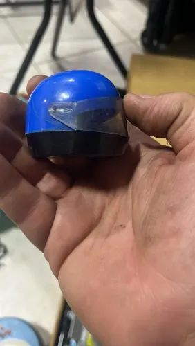 Apontador de Lápis Vintage - Capacete Azul - Anos 90