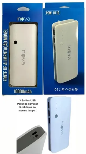Carregador Portátil Power Bank 10000mah Inova