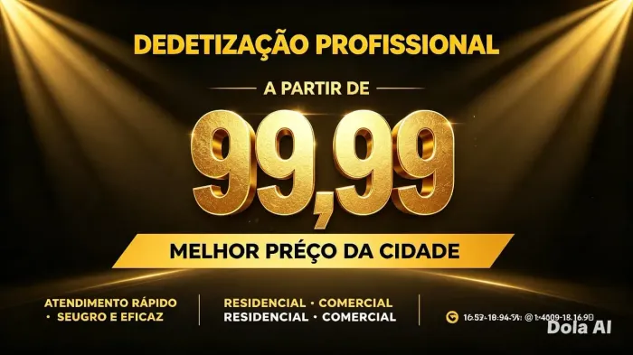 Dedetização promoção aparti 99,99