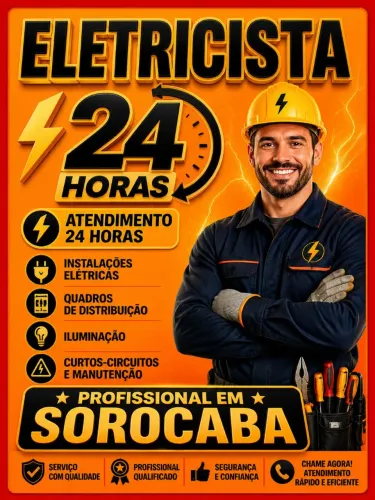 Eletricista 24 horas em Sorocaba