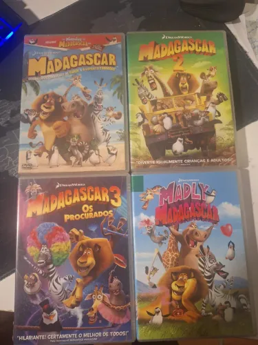 COLEÇÃO MADAGASCAR 4 DVDS