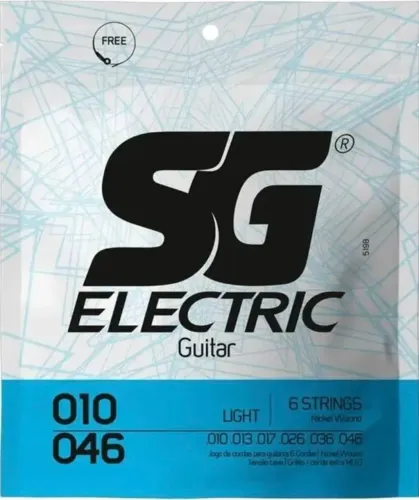 Encordoamento cordas para guitarra SG .010