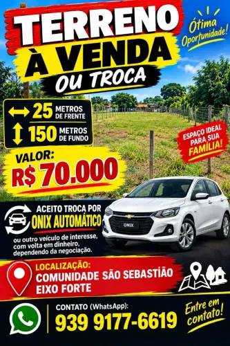 Terreno mas com mato