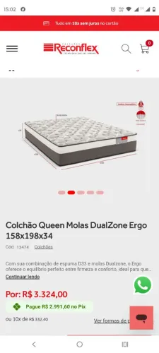 Colchão Dualzone ergo queen