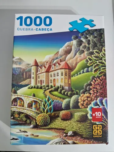 "Castelo na Grécia" Quebra-cabeças importado 1000 peças