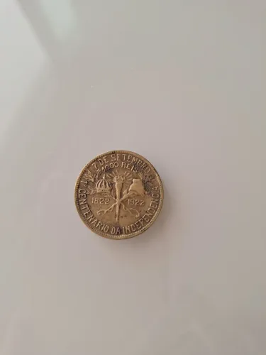 Moeda Rara 1000 Réis 1922 - Erro Duplo: BBASIL + Reverso Invertido