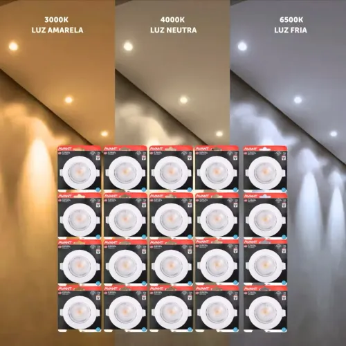 Promoção 25 spot de led da avant 5w luz quente 3000k