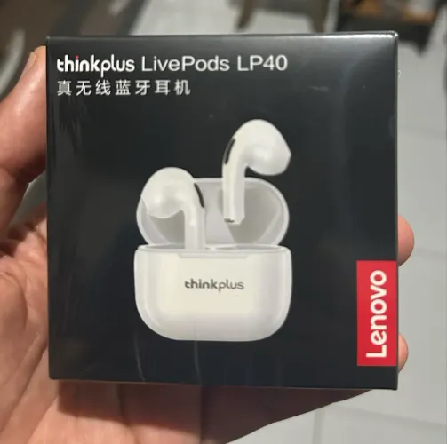 Fone de Ouvido Sem Fio Bluetooth Lenovo Thinkplus LP40 Original - Branco?