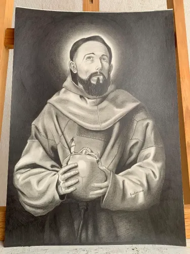 Desenho retrato feito a mão