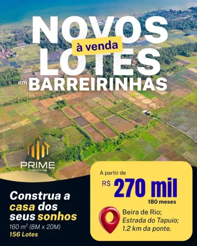 Vendo TERRENO BEIRA DE RIO em BARREIRINHAS-MA 