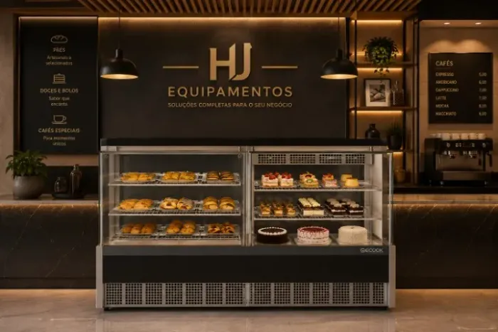 AL - VITRINE REFRIGERADA GELOPAR QUENTE E FRIA - 1.40MT