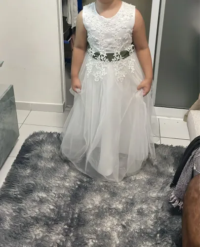 Vestido social daminha ou formatura branco