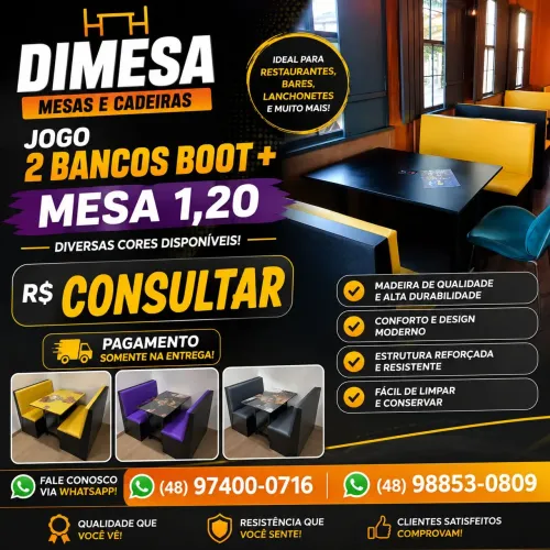Conjunto Booth diversas cores