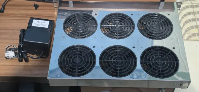 Bandeja De Ventilação Rack 19 NEC 6 Coolers + Fonte 48V Regulável