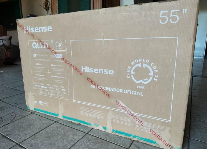 Smart 55? Hisense QLED UHD Wi-Fi NOVA LACRADA NA CAIXA