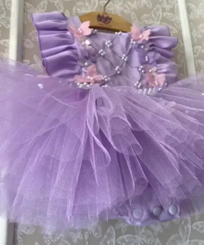 Vestido tema jardim das borboletas 1 ano