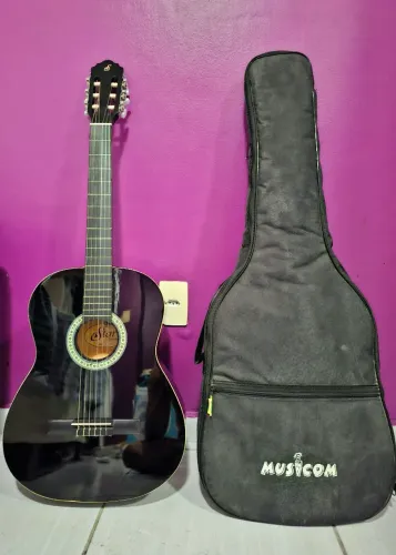 Violão Clássico Giannini Start N-14 Nylon Preto + Capa Capa