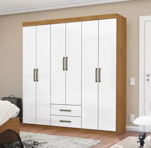 Guarda-Roupa Compacto Flex Line 6 Portas