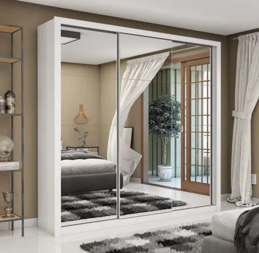 Guarda Roupa Clara Premium 3 Portas C/ Espelho - NOVO