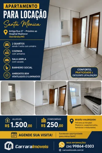 Apartamento para locação Santa Monica