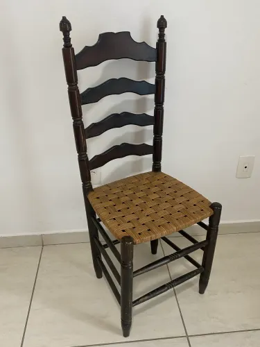 6 Cadeira vintage de madeira
