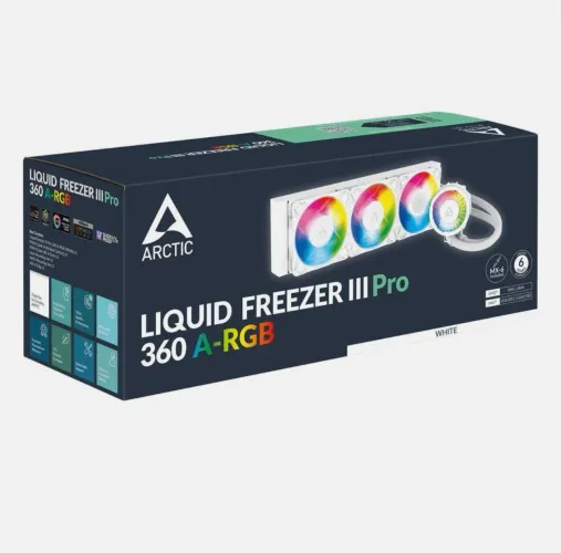 Freezer líquido ARCTIC III Pro 360 A-RGB (branco)