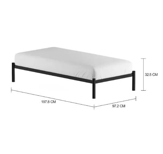Cama de ferro preta