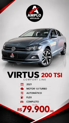 Volkswagen Virtus Comfort. 200 TSI 1.0 Flex 12V AUT 2021