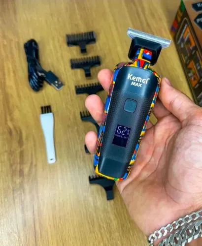 Máquina de Acabamento Kemei Max Profissional Sem Fio USB