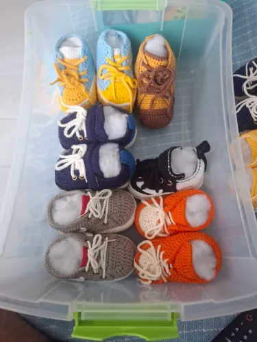 Sapatinhos croché bebe
