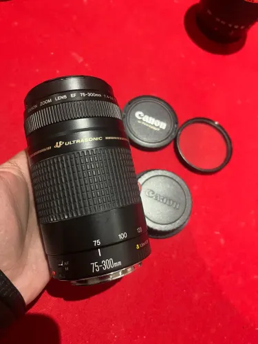 Lente cânon ef 75-300mm ultrassonic, perfeita para esportes e eventos!!!