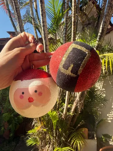 2 kits de bolas de natal - papai noel