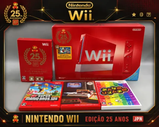 Nintendo Wii 25 Anos Super Mario Bros 25th Anniversary JPN