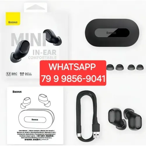 FONE SEM FIO BLUETOOTH ORIGINAL BASEUS XIAOMI APPLE LENOVO MOTOROLA SAMSUNG 