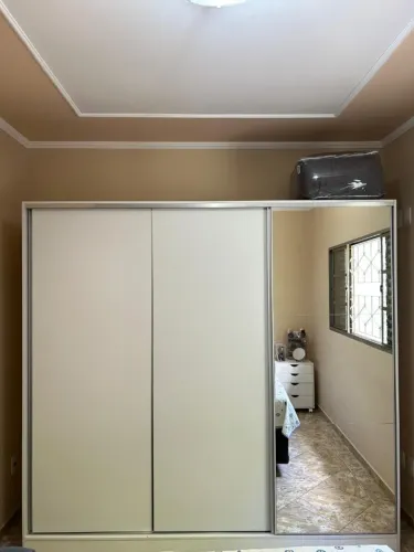 Guarda Roupa Casal - 1 Porta com espelho - Branco