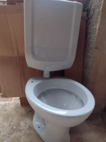 Vendo vaso sanitário com caixa de descarga baixa 