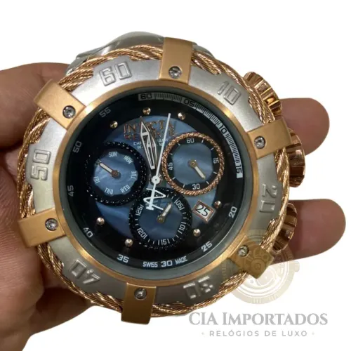 Relógio Invicta Reserve Bolt Zeus Prata Rosé Caixa Original Masculino Luxo Premium