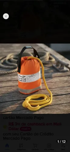 Corda resgate 20 metros saco de arremesso salvamento Protec