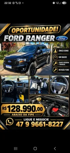 Ford Ranger Black 2.2 4X2 CD Diesel AUT 2022