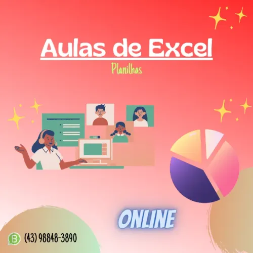 Professor de Excel Particular e Técnico de Informática (Atendimento Online)